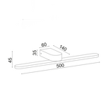 ΕΠΙΤΟΙΧΟ Φ/Σ LED 16W 3000K 1040LM ΛΕΥΚΟ ΜΕΤ/ΚΟ IP44 50Χ12Χ4CM PHOEBE - Image 2