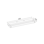 ΕΠΙΤΟΙΧΟ Φ/Σ LED 6W 380LM 4000K ΜΑΥΡΟ ΑΛΟΥΜΙΝΙΟ 400Χ100Χ25ΜΜ BATI - Image 2
