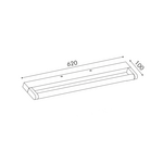 ΕΠΙΤΟΙΧΟ Φ/Σ LED 12W 780LM 3000K ΧΡΩΜΙΟ ΑΛΟΥΜΙΝΙΟ 620Χ100Χ25ΜΜ BATI - Image 3