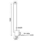 ΕΠΙΔΑΠΕΔΙΟ Φ/Σ LED 35W 3000K 2800LM AELIA ΜΑΥΡΟ ΜΕΤ/ΚΟ IP20 20,5X14XH150CM - Image 3
