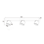 ΕΠΙΤΟΙΧΟ Φ/Σ LED 15W COB 80° 3000K 1200LM ΜΑΥΡΟ ΑΛΟΥΜΙΝΙΟ 54X7XH10CM PLUTO - Image 2