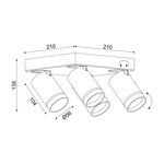 ΕΠΙΤΟΙΧΟ Φ/Σ 4XGU10 DIVINO ΛΕΥΚΟ ΑΛΟΥΜΙΝΙΟ IP20 21X21X13,5CM - Image 2