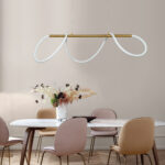 InLight Κρεμαστό φωτιστικό LED 60W 3000K από χρυσαφί μέταλλο και σωλήνα σιλικόνης D:110cm (6019-GL) - Image 3