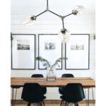 InLight Κρεμαστό φωτιστικό από μαύρο μέταλλο και διάφανο γυαλί 3XE27 D:70cm (6129-3-ΝΜ) - Image 2