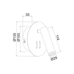 ΕΠΙΤΟΙΧΟ Φ/Σ LED 3+4W 3000K 280LM ΛΕΥΚΟ ΜΕΤΑΛΛΙΚΟ D13,5X7CM ZEUS - Image 2