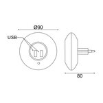 LED ΛΑΜΠΑΚΙ ΝΥΚΤΟΣ 1W 4000K ΜΕ 2 USB ΘΥΡΕΣ, ΔΙΑΚΟΠΤΗ ON/OFF K AUTO MODE, ΛΕΥΚΟ ΠΛΑΣΤΙΚΟ 230V IP20 - Image 3