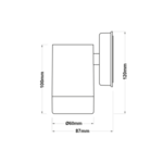 ONE BEAM BLACK PP WALL LIGHT GU10Max.3W LED IP65 - Image 2