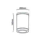 GU10  ROUND CEILING LUMINAIRE 230V AC MATT BLACK IP65 GU10 MAX.7W - Image 2