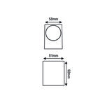 GU10 WALL LUMINAIRE PLASTIC 230V AC WHITE IP65 MAX 3W LED - Image 2