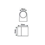 GU10 WALL LUMINAIRE  PLASTIC 230V AC WHITE IP65 MAX 3W LED - Image 2