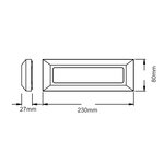 LED WALL RECTANGLE LUMINAIRE DARK GREY 230V AC IP65 4W 3000K 290LM RA80 - Image 2