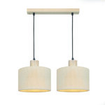 ΚΡΕΜΑΣΤΟ Φ/Σ 2ΧΕ27 CHIOS ΚΡΕΜ ΥΦΑΣΜΑ+ΞΥΛΟ 50X22XH130CM