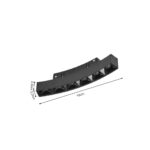 Inlight Γραμμικό φωτιστικό LED 6W 3CCT για Curved μαγνητική ράγα σε μαύρη απόχρωση D:19x2,2x2,5cm (TMC0031-Black) - Image 3
