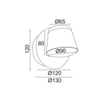 ΕΠΙΤΟΙΧΟ Φ/Σ LED 8W 3000K 640LM ΛΕΥΚΟ ΜΕΤ/ΚΟ 12X12X13CM LUCIDO - Image 2
