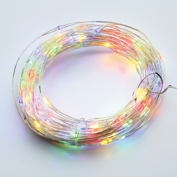 200 LED ΛΑΜΠΑΚ ΣΕΙΡΑ RGBY ΑΣΗΜΙ ΚΑΛΩΔ ΧΑΛΚΟΥ ΑΝΤΑΠΤΟΡ(3VDC) & 8 ΠΡΟΓΡΑΜ IP44  20m+3m 6W