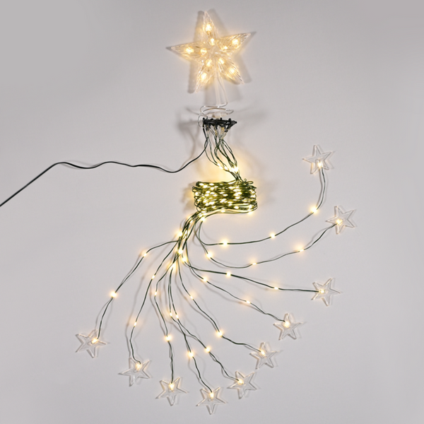 190 LED ΧΤΑΠΟΔΙ ΛΑΜΠ. ΜΕ ΑΣΤΕΡΙ,WW, USB REMOTE ΜΕ 8 ΠΡΟΓΡ., 10 ΟΥΡΕΣ IP44, 10*180cm, 5m ΚΑΛΩΔ ΤΡΟΦ.