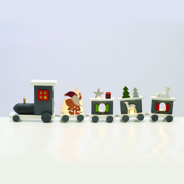 WOODEN TRAIN  9 LED ΛΑΜΠ  ΣΕΙΡΑ ΘΕΡΜΟ ΜΠΑΤ (2ΧΑΑA) 45*5*11cm IP20^