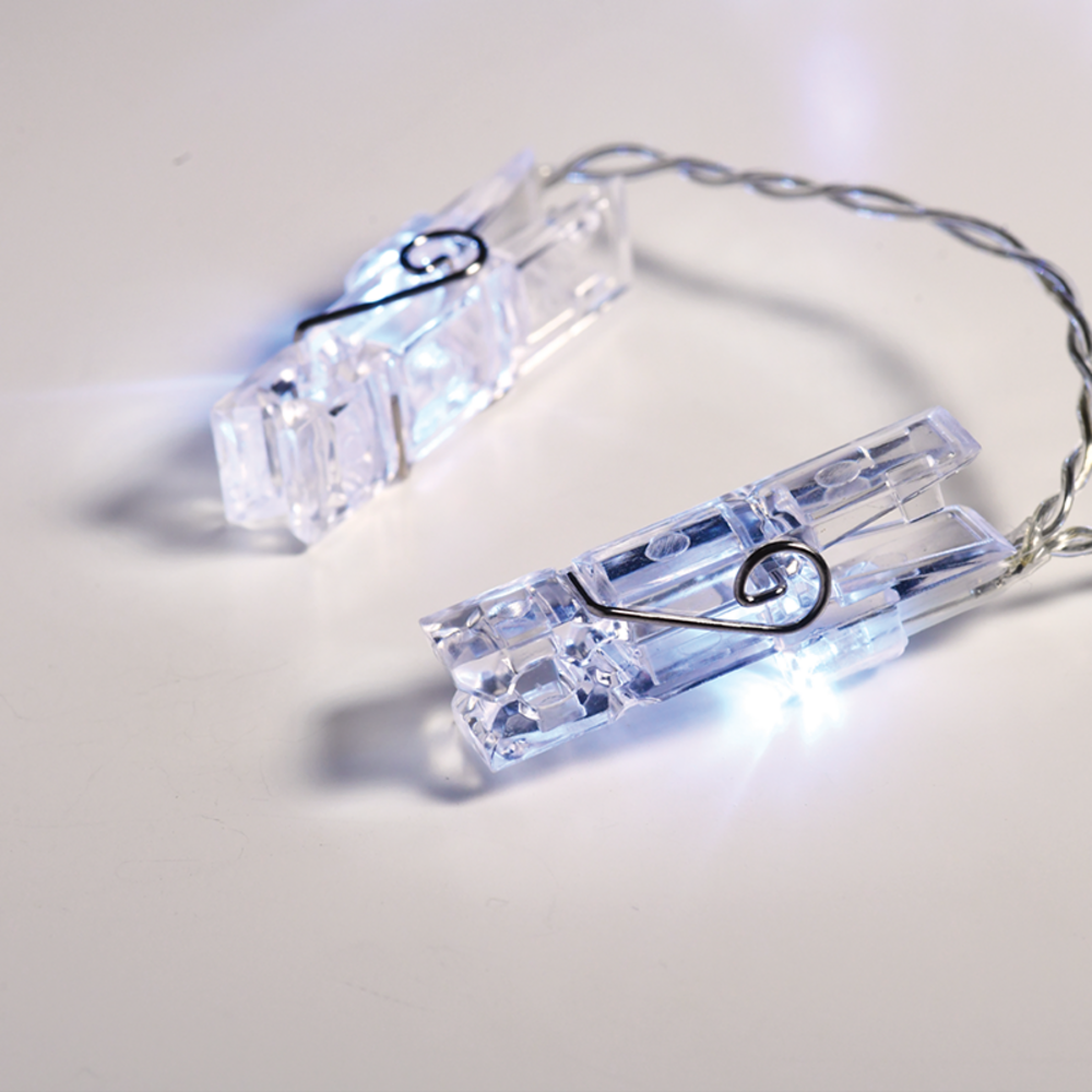 X062021332.png "PLASTIC CLIPS" 20LED ΛΑΜΠΑΚ ΣΕΙΡΑ ΜΠΑΤΑΡ.(3xAA)&ΧΡΟΝΟΔΙΑΚ (6ΟΝ/18OFF) ΨΥΧΡΟ ΛΕΥΚΟ IP20 285+30cm - Image 1