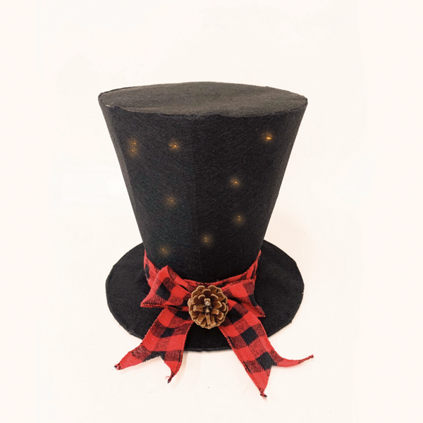 "BLACK FABRIC HAT", 20 WW LED ΛΑΜΠΑΚ. ΜΠΑΤ 3ΑΑ IP20 Φ26Χ25CM