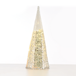 "SILVER & WHITE SEQUIN CONE TREE" 20 WW LED ΛΑΜΠ. ΜΠΑΤ. 3ΧΑΑ,IP20 Φ18.5Χ50CM - Image 2