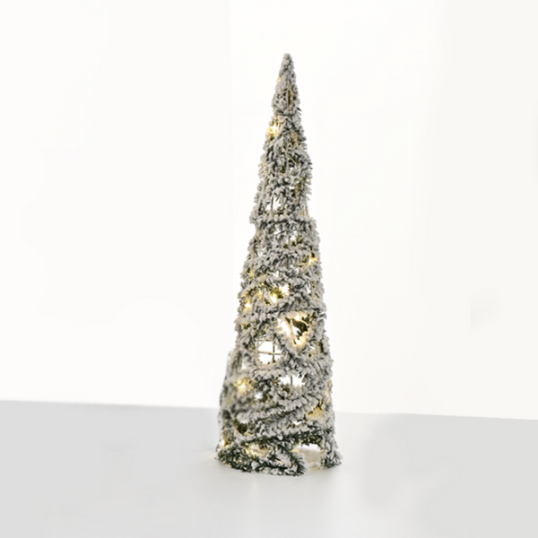 "GREEN PINE NEEDLE CONE TREE" 30 MINI WW LED ΛΑΜΠ. ΜΠΑΤ. 3ΧΑΑ,IP20 Φ15X60cm