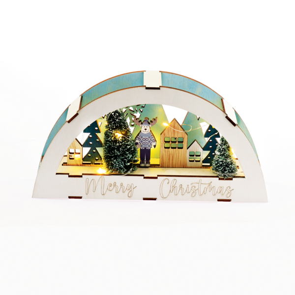 "ΞΥΛΙΝΟ ΔΙΑΚ/ΤΟ XMAS" 10 LED WW ΜΠΑΤ (2xAAA) IP20 26x5.5x13.5cm
