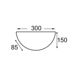 ΑΠΛΙΚΑ 30cm ΛΕΥΚΟ ΓΥΑΛΙ ALBATRE - Image 2