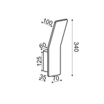ΕΠΙΤΟΙΧΟ Φ/Σ LED 6W 3000K ΑΛΟΥΜΙΝΙΟ ΓΚΡΙ 33,5X7X10CM ZEN - Image 2