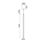 ΚΡΕΜΑΣΤΟ Φ/Σ LED 18W DIM ΑΦΗΣ 3000K 920LM AVENUE ΜΑΥΡΟ ΜΕΤ/ΚΟ IP20 D8XD1,8XH250CM - Image 3