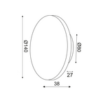 ΕΠΙΤ Φ/Σ LED 5W 3000Κ ΑΝΤΙΚΕ ΟΡΕΙΧΑΛΚΟ MDF ΚΥΚΛΟΣ Φ14ΧΗ3,6CM ECLIPSE - Image 2