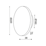 ΕΠΙΤΟΙΧΟ Φ/Σ LED 10W 3000Κ ΜΑΥΡΟ MDF ΚΥΚΛΟΣ Φ22ΧΗ3,6CM ECLIPSE - Image 2