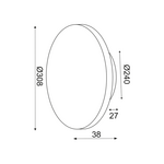 ΕΠΙΤ Φ/Σ LED 15W 3000Κ ΑΝΤΙΚΕ ΟΡΕΙΧΑΛΚ MDF ΚΥΚΛΟΣ Φ30ΧΗ3,6CM ECLIPSE - Image 2