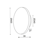 ΕΠΙΤ Φ/Σ LED 24W 3000Κ ΑΝΤΙΚΕ ΟΡΕΙΧΑΛΚ MDF ΚΥΚΛ Φ40ΧΗ3,6CM ECLIPSE - Image 2