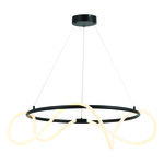 ΚΡΕΜΑΣΤΟ Φ/Σ LED 60W 3000K 3400LM KYMA ΜΑΥΡΟ ΜΕΤ/ΚΟ IP20 D80XH230CM