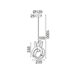 ΚΡΕΜΑΣΤΟ Φ/Σ 1ΧΕ27 ΚΟΥΝΕΛΑΚΙ MDF 24X10XH100CM FARMA - Image 2