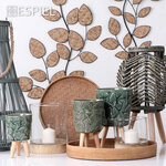 ΔΙΑΚΟΣΜΗΤΙΚΟ ΤΟΙΧΟΥ ΜΕΤΑΛΛΙΚΟ ΜΠΕΖ ΜΕ ΦΥΛΛΑ ΑΠΟ ΨΑΘΑ 43,5Χ91ΕΚ - Image 2