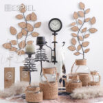 ΔΙΑΚΟΣΜΗΤΙΚΟ ΤΟΙΧΟΥ ΜΕΤΑΛΛΙΚΟ ΜΠΕΖ ΜΕ ΦΥΛΛΑ ΑΠΟ ΨΑΘΑ 43,5Χ91ΕΚ - Image 3