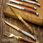 ANTIQUE CUT ΠΙΡΟΥΝΙ STEAK ΧΡΥΣΟ ΛΑΒΗ ΧΡΩΜΑ ΞΥΛΟΥ SS420 1,5ΜΜ 20.5ΕΚ - Image 2