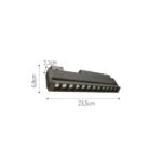 InLight Φωτιστικό LED 12W 4000K για μαγνητική ράγα σε μαύρη απόχρωση D:22cmX10,5cm (T01602-BL) - Image 2