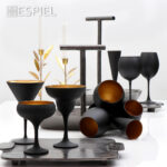 DIS. MAYA BLACK GOLD ΠΟΤΗΡΙ MARTINI ''ΚΩΝΙΚΟ'' ΜΑΥΡΟ-ΧΡΥΣΟ MAT 250CC 10,5Χ17,5ΕΚ - Image 3