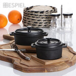 ΚΑΤΣΑΡΟΛΑ CAST-IRON ΜΑΥΡΗ D: 15 H: 10CM 770ML ΜΕ ΒΑΣΗ BAMBO - Image 2