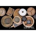 ΣΑΓΑΝΑΚΙ ΤΕΤΡ. CAST-IRON ΜΑΥΡΟ  L: 15 H: 5,3CM ΜΕ ΒΑΣΗ BAMBOO - Image 2
