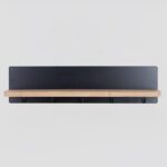 ΡΑΦΙ ΤΟΙΧΟΥ, ΜΕΤΑΛΛΙΚΗ, ΜΑΥΡΟ ΧΡΩΜΑ, 60x11x15cm