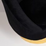 ΠΟΛΥΘΡΟΝΑ, ΒΕΛΟΥΔΟ, ΜΑΥΡΟ, ΜΕΤΑΛΛΙΚΗ ΒΑΣΗ ΧΡΥΣΗ, 79x72x81cm - Image 3