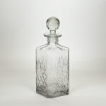 ΚΑΡΑΦΑ, ΜΕ ΜΕΤΑΛΛΙΚΗ ΔΙΑΚΟΣΜΗΣΗ,  ΓΥΑΛΙ- ΜΕΤΑΛΛΟ, ΑΣΗΜΙ, 26x9cm - Image 2