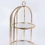 ΤΟΥΡΤΙΕΡΑ, ΜΕΤΑΛΛΙΚΗ ΜΕ ΚΑΘΡΕΦΤΗ, ΧΡΥΣΗ, 23x42cm - Image 2