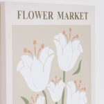 ΠΙΝΑΚΑΣ ΣΕ ΚΑΜΒΑ, FLOWER MARKET TOKYO, ΛΕΥΚΟ-ΠΡΑΣΙΝΟ, 40x50εκ - Image 2