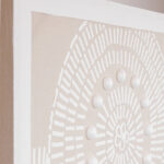 ΠΙΝΑΚΑΣ ΣΕ ΚΑΜΒΑ, ΜΕ ΣΧΕΔΙΑ ΚΥΚΛΟΥΣ, ΜΠΕΖ-ΛΕΥΚΟ, 80x3x80εκ - Image 2