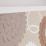 ΠΙΝΑΚΑΣ ΣΕ ΚΑΜΒΑ, ΜΕ ΣΧΕΔΙΑ ΛΟΥΛΟΥΔΙΑ, ΜΠΕΖ-ΛΕΥΚΟ-ΚΑΦΕ, 60x3x120εκ