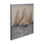 ΠΙΝΑΚΑΣ ΚΑΜΒΑΣ ΚΑΡΑΒΙΑ ΚΑΦΕ- ΓΑΛΑΖΙΟ 80x3x80cm - Image 2